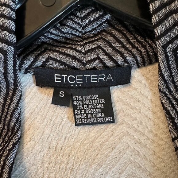 ETCETERA NWT Black and Gray Cowl Neck Top Size S - Picture 4 of 4